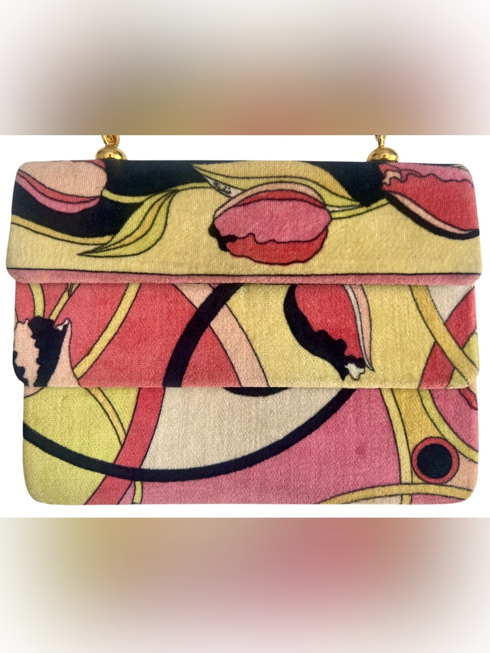 Vintage 60s Emilio Pucci Velvet Bag - Picture 3 of 16
